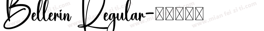 Bellerin Regular字体转换